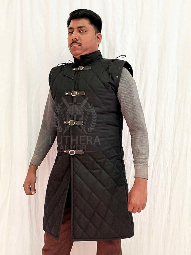 Medieval Viking Armor Padded Long Gambeson Sleeveless | Sleeveless Armor Gambeson For Black Friday | Christmas Gift