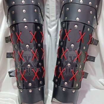 Leather Samurai Bracer with Greaves