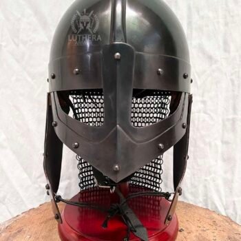 Medieval Viking Raven Helmet Chain mail Battle Ready Armor Helmet