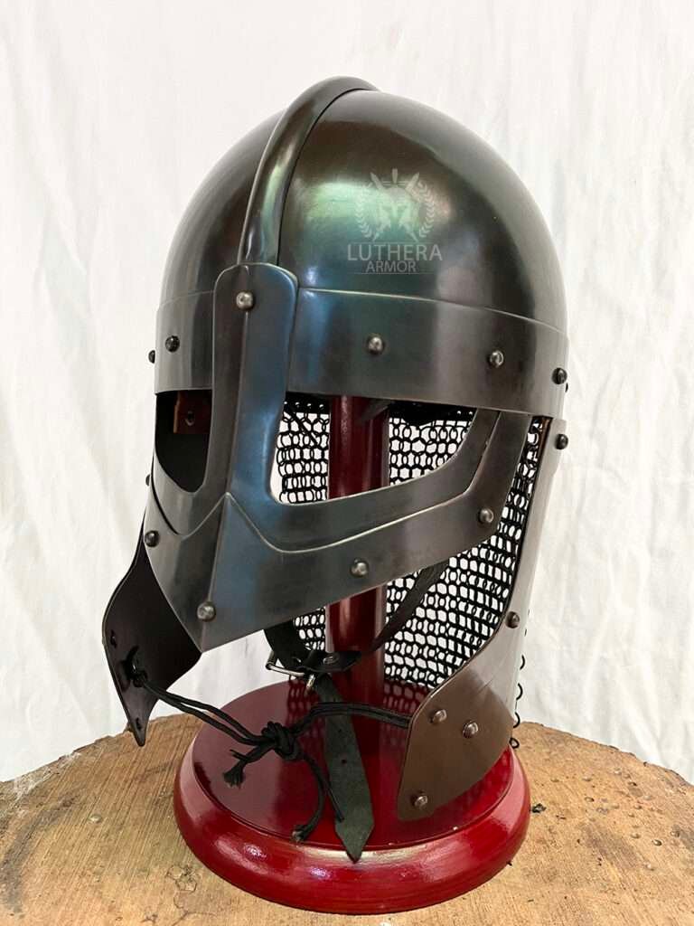 Medieval Viking Raven Helmet Chain mail Battle Ready Armor Helmet