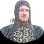 Aluminium Chainmail Coif 9MM Flat Ring Riveted with Solid Rings