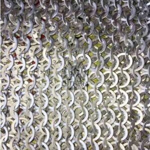 Chainmail Coif / Hood Aluminium 10MM Flat Ring Dome Riveted Solid Rings