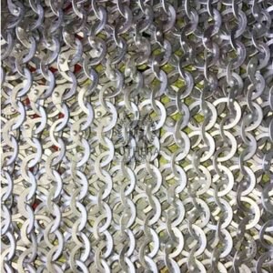 10MM-16Gauge Aluminum Chainmail coif, Flat riveted with Solid Rings coif