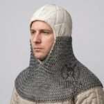 Chainmail Padded Coif 9MM Flat Ring Riveted with Solid Rings HMB Gear