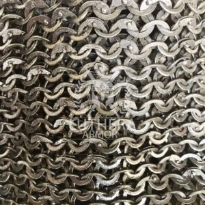 Chainmail Sheet - Mild Steel Flat Ring Alt Solid Ring Dome Riveted