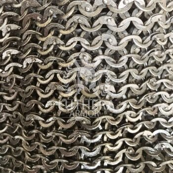 Chain mail Sheet - 9MM Flat Ring Alt Solid Ring Dome Riveted