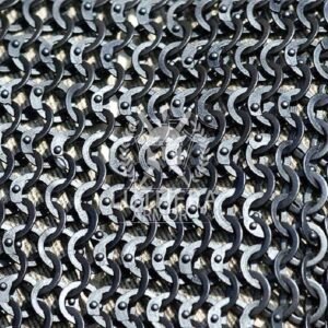 Chainmail Sheet - Mild Steel Flat Ring Alt Solid Ring Dome Riveted - Image 3