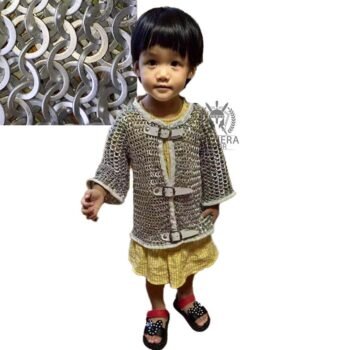 Chainmail Shirt 3-5 yrs Kids 10MM Flat Ring Riveted with Solid Rings
