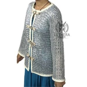 Chainmail Shirt – Child Mail 10-15yrs Aluminium 10MM Flat Ring Dome Riveted Alternative Solid Rings