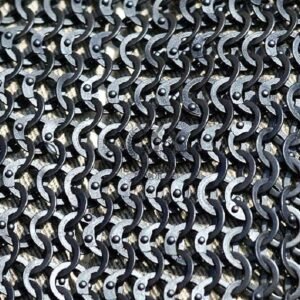 9MM-18Gauge Chain mail Coif, Round Riveted With Solid Rings Coif, Medieval Coif /Hood