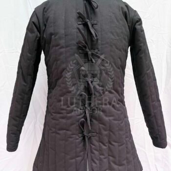 Medieval Cotton Padded Gambeson - Black
