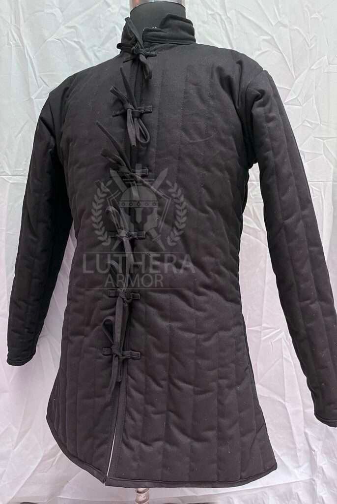 Medieval Cotton Padded Gambeson – Black