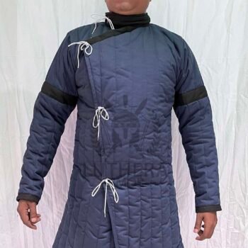 Medieval Padded Gambeson Side open Navy Blue