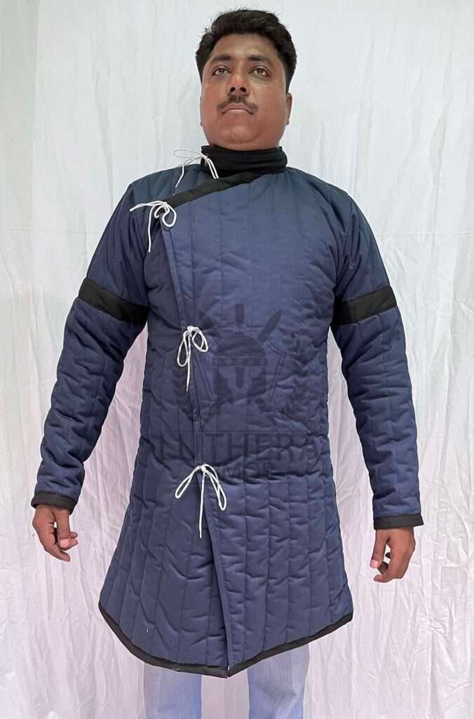 Medieval Padded Armor Full Lenght Sleeveless Gambeson | Medieval Arthur Long Gambeson | Medieval Armor SCA & LARP Costume