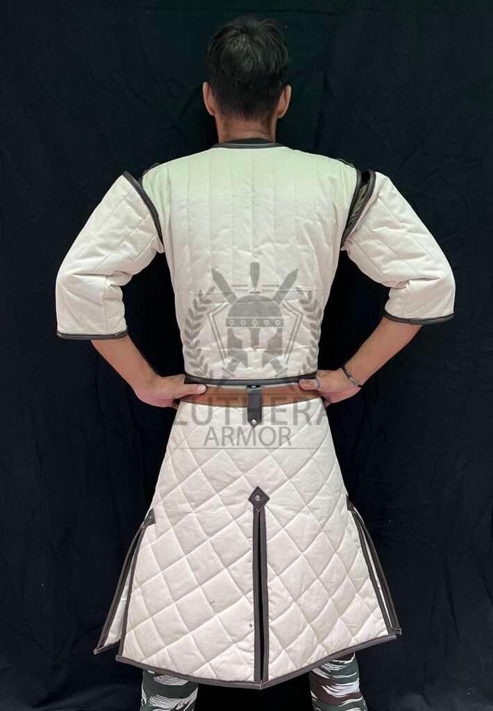 Medieval Gambeson Costume with Leather Trimmed