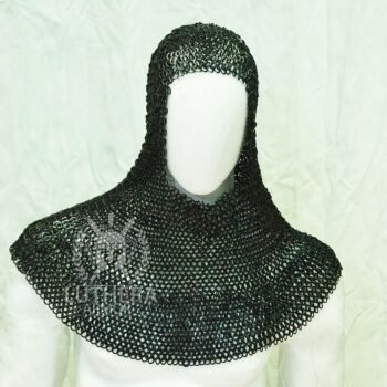 Stainless Steel Chainmail Coif 9MM Flat Ring Riveted Every Ring