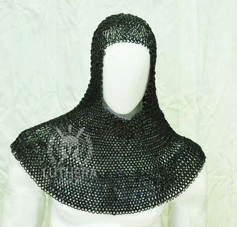 Stainless Steel Chainmail Coif 9MM Flat Ring Riveted Every Ring