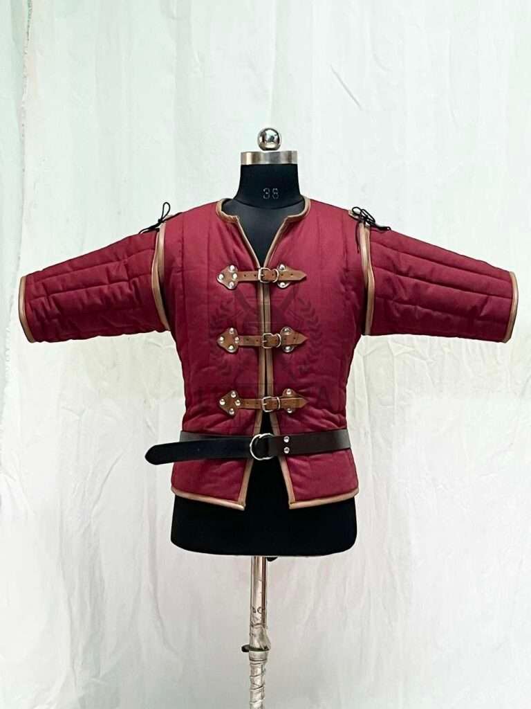 Medieval Wine Gambeson with free leather belt | Reenactment Roman Medieval