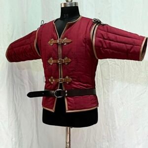 Medieval Wine Female Gambeson with free leather belt | Reenactment Roman Medieval