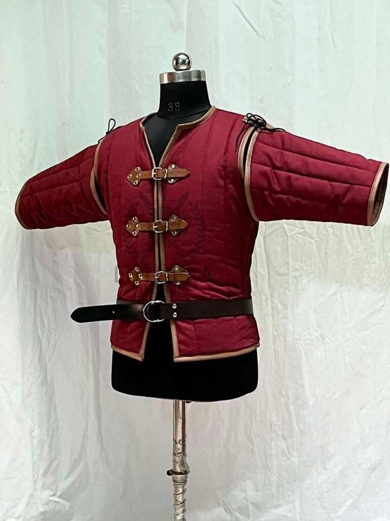 Medieval Wine Gambeson with free leather belt | Reenactment Roman Medieval
