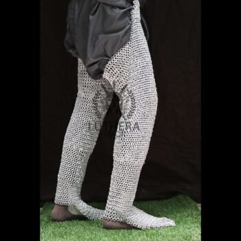 Aluminium Chainmail Chausses 9MM 16 Gauge Flat Ring Riveted with Solid Rings