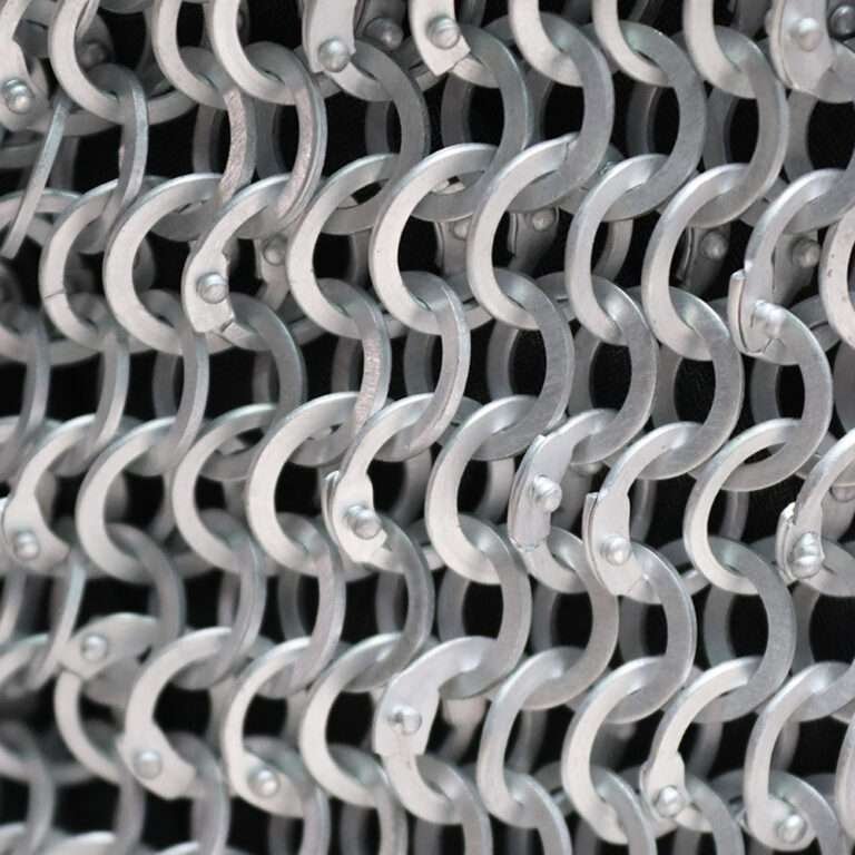 Aluminium Chainmail Chausses 9MM 16 Gauge Flat Ring Riveted with Solid Rings