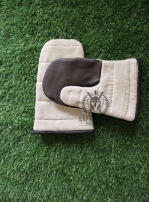 Padded Leather Mittens for Hand Protection