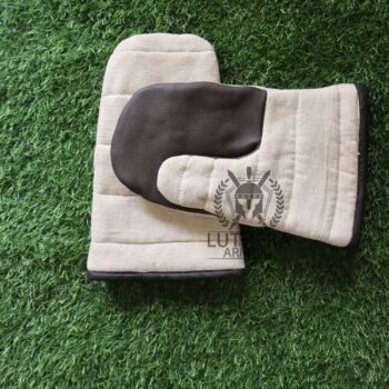 Padded Leather Mittens for Hand Protection