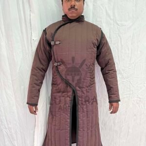 Medieval Gambeson |SCA Larp Standard Sizes | Green Color Jacket |Padded gambeson theatre Costume Long Sleeves