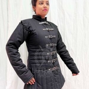 Medieval Female Aketon Gambeson with Buckles | Woman Clothing