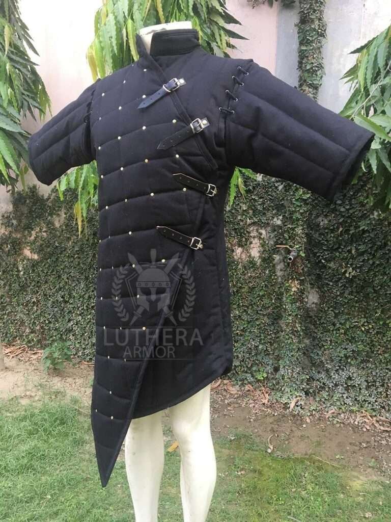 witcher larp Female gambeson mix concept armor fancy clothing medieval padded armor