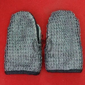 Chainmail Gloves – Flat Ring With Alternating Solid Ring Dome Riveted