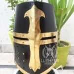 Medieval Crusader Helmet Templar Knight Helmet 18 G Steel