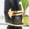 Medieval Crusader Helmet Templar Knight Helmet 18 G Steel - Image 4
