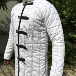 Medieval White Gambeson | Thick Padded Gambeson Costume