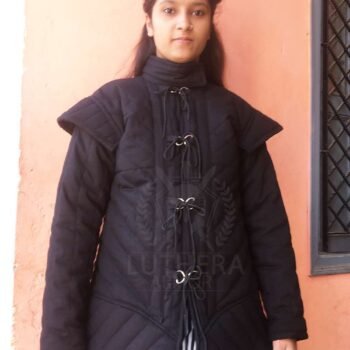 Female Black Gambeson Costume for Renfaire Event