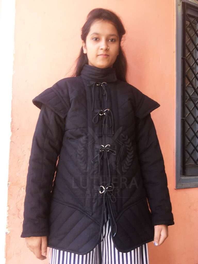 Female Black Gambeson Costume for Renfaire Event