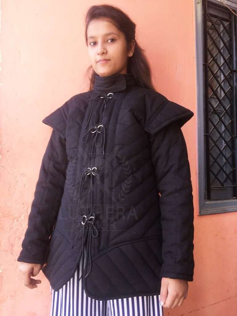 Female Black Gambeson Costume for Renfaire Event