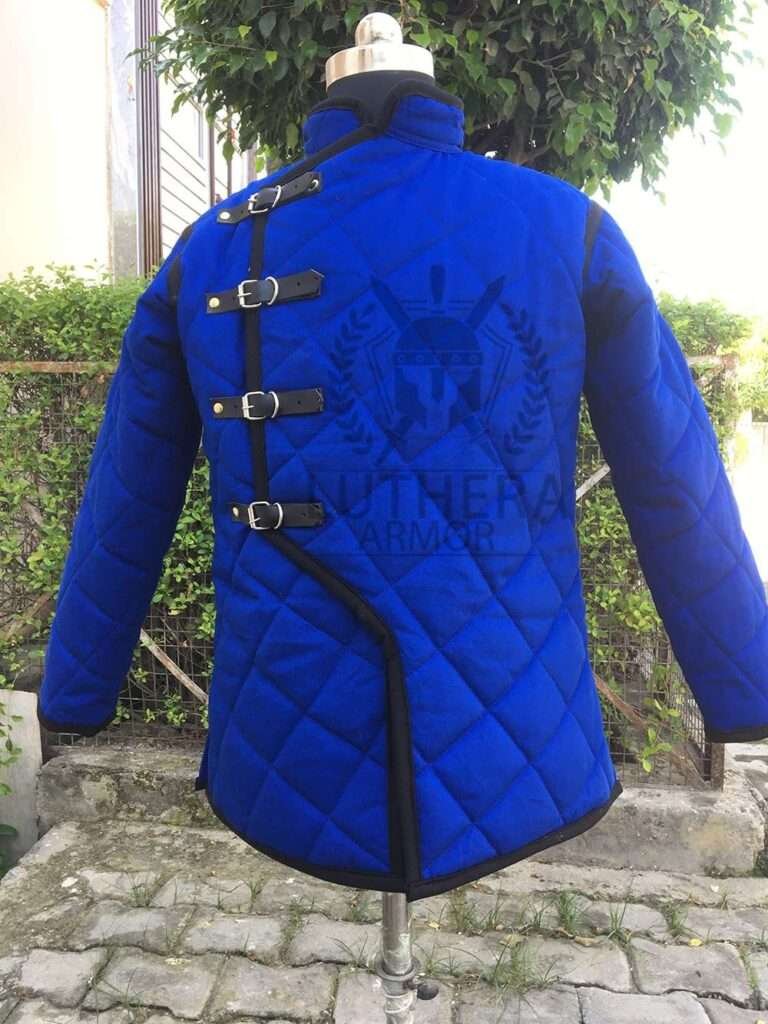 Royal Blue Female Padded gambeson | Fighting Jacket | SCA Larp Gambeson