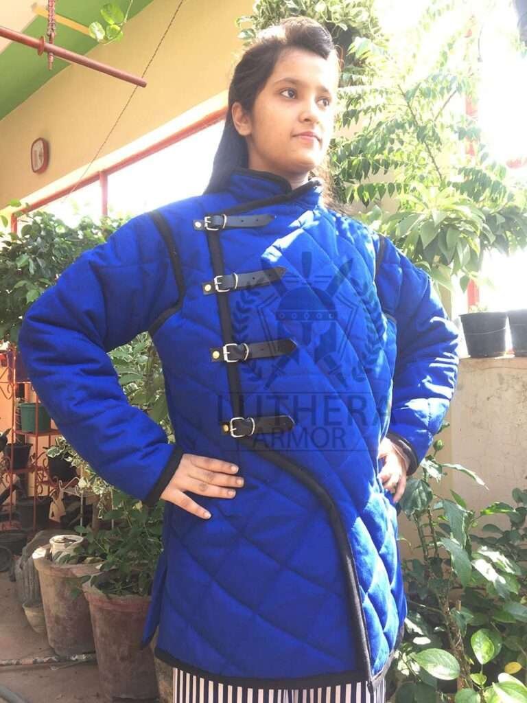 Female Gambeson Royal Blue With Black Trim