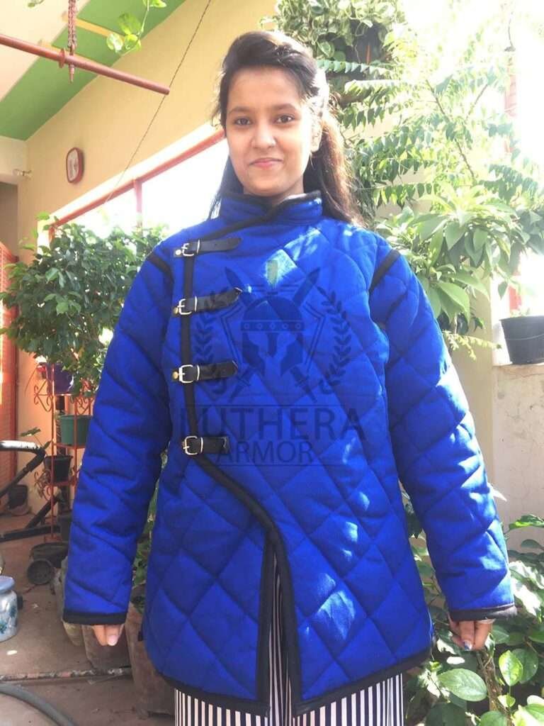 Female Gambeson Royal Blue With Black Trim