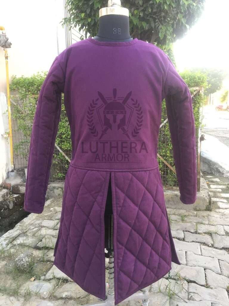 Medieval Black Armor Gambeson For Body Protection | Medieval Padded Armor Reenactment Costumes