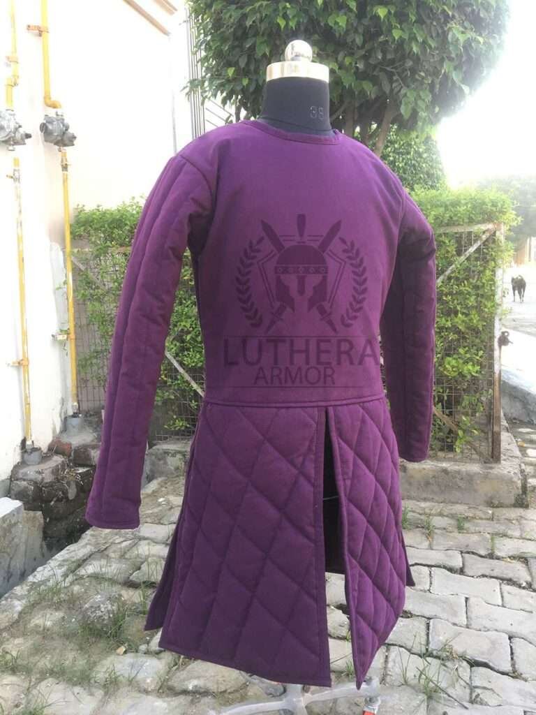 Medieval Black Armor Gambeson For Body Protection | Medieval Padded Armor Reenactment Costumes