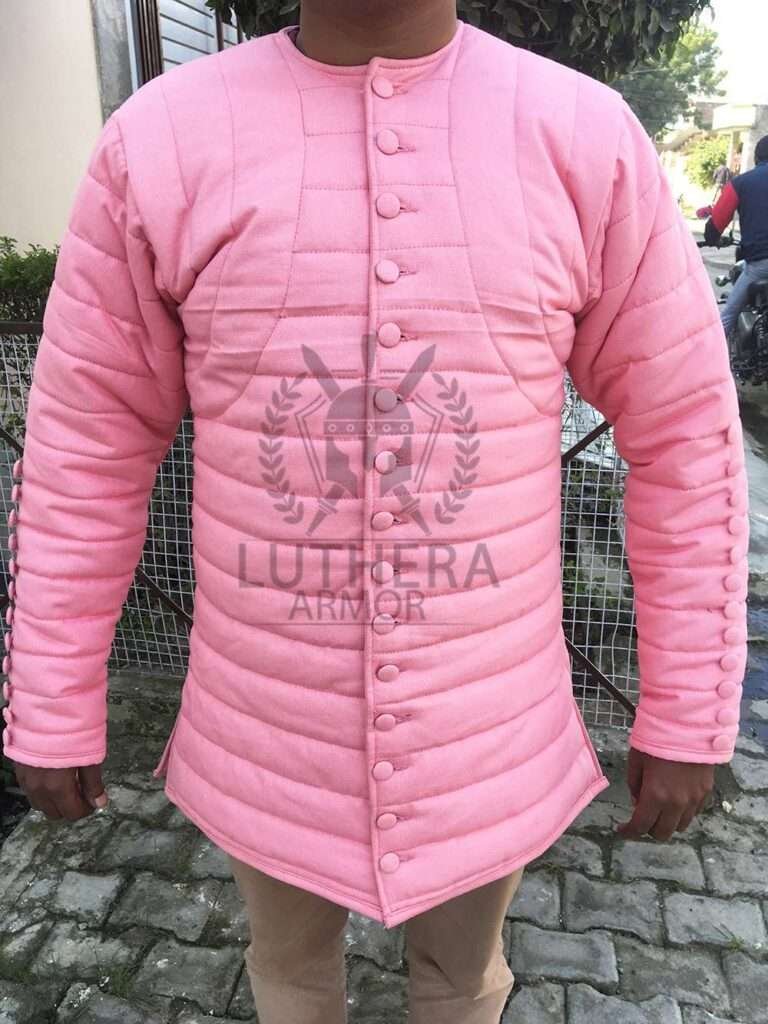 Thick Padded Blue Gambeson | medieval Gambeson for SCA Costumes | Viking Men Armor Movies