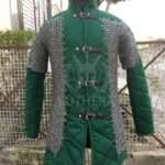 Medieval Padded Gambeson with Chainmail Voiders 9MM Flat Ring Riveted