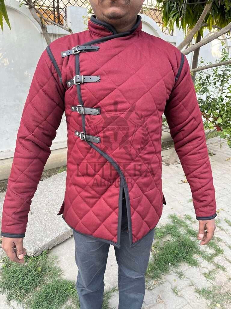 Vintage Armor Padded Gambeson | Medieval Armor Fighting Jacket | SCA Larp Gambeson | Hema Costume