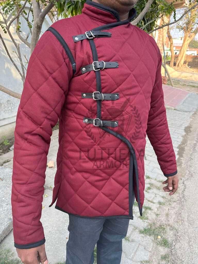 Vintage Armor Padded Gambeson | Medieval Armor Fighting Jacket | SCA Larp Gambeson | Hema Costume