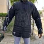 Medieval Black Cotton Padded Gambeson For Renfaire Costume
