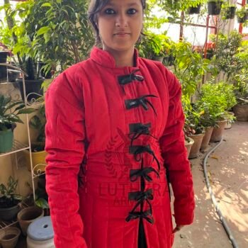 Female Gambeson Red Color For Viking Events