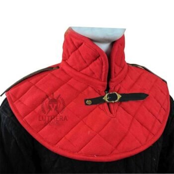 Medieval Gambeson Collar Red Color
